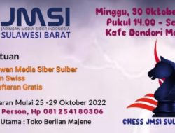 JMSI Sulbar Akan Gelar Turnamen Catur Khusus Wartawan Media Siber