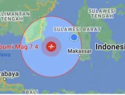 Selat Makassar Diguncang Gempa dengan Kekuatan 7,4 Magnitudo
