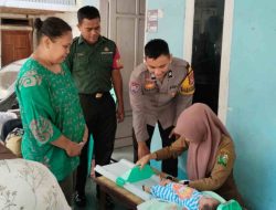 Sinergitas Bhabinkamtibmas Polres Majene dan Babinsa Dukung Pencegahan Stunting Melalui Pendampingan Posyandu
