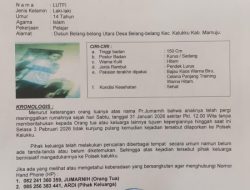 Remaja 14 Tahun Dilaporkan Hilang di Kalukku, Polisi dan Keluarga Lakukan Pencarian