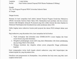 40 Tim Mahasiswa Unsulbar Lolos Seleksi Internal PKM 2026, Siap Melaju ke Tingkat Nasional